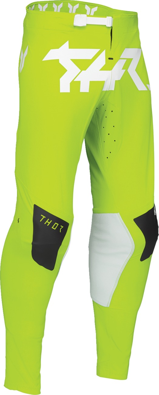 Thor Youth SPORTMODE Riot Pants Fluorescent Yellow/Black Size 28 - Youth athletic-fit race pants, acid/black, size 28 - Click Image to Close