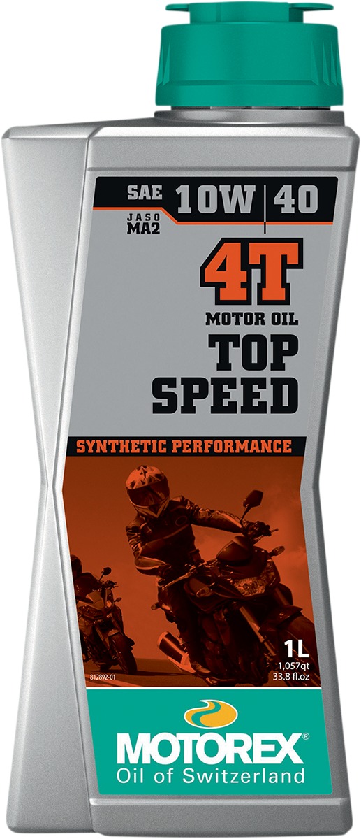 MOTOREX Top Speed 4T 10W40 1L Synthetic Oil - Synthetic 4T oil, JASO MA2, 10W40, 1L - Click Image to Close