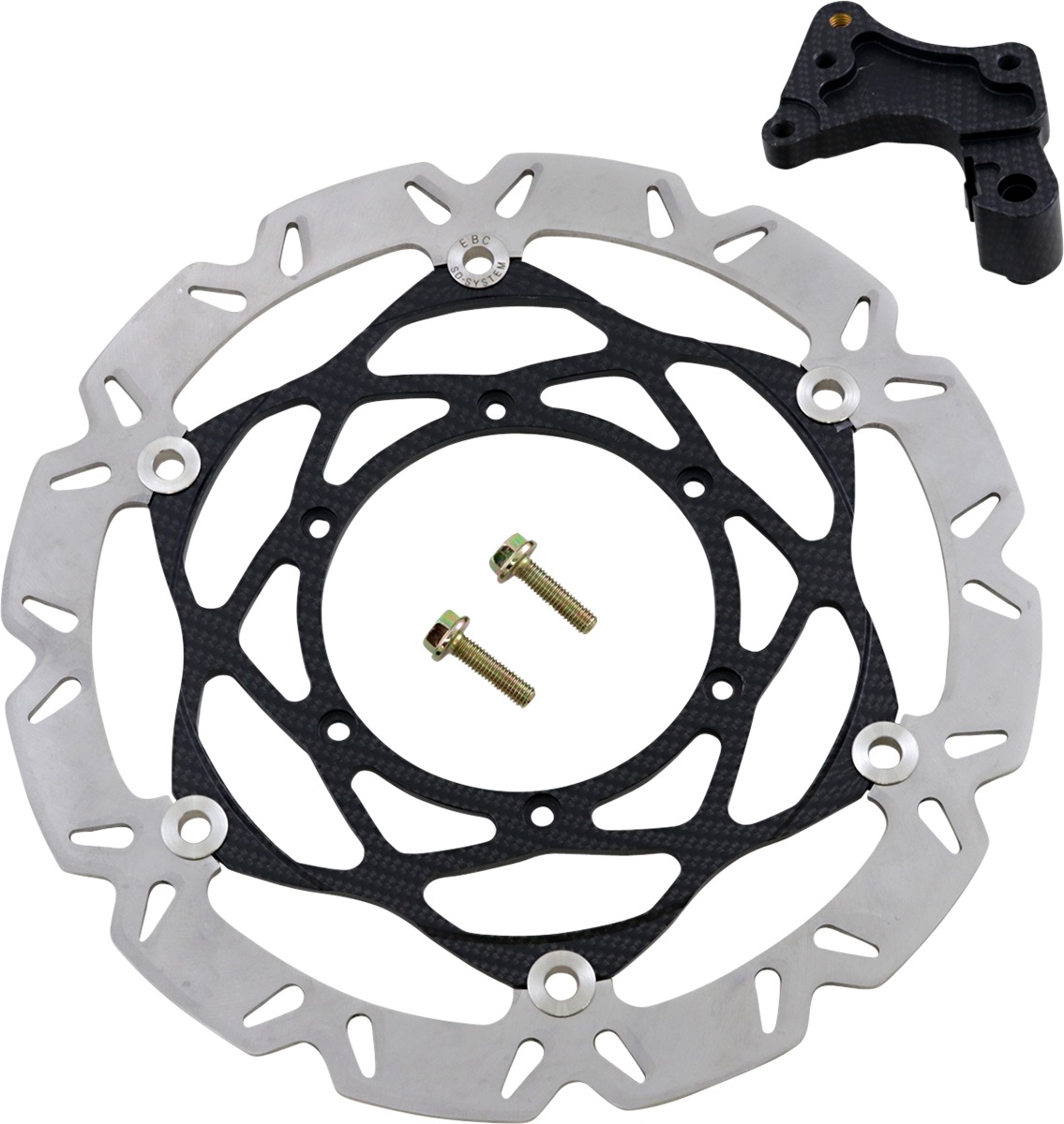 Contour Solid Front Left Brake Rotor 320mm - Black - Click Image to Close
