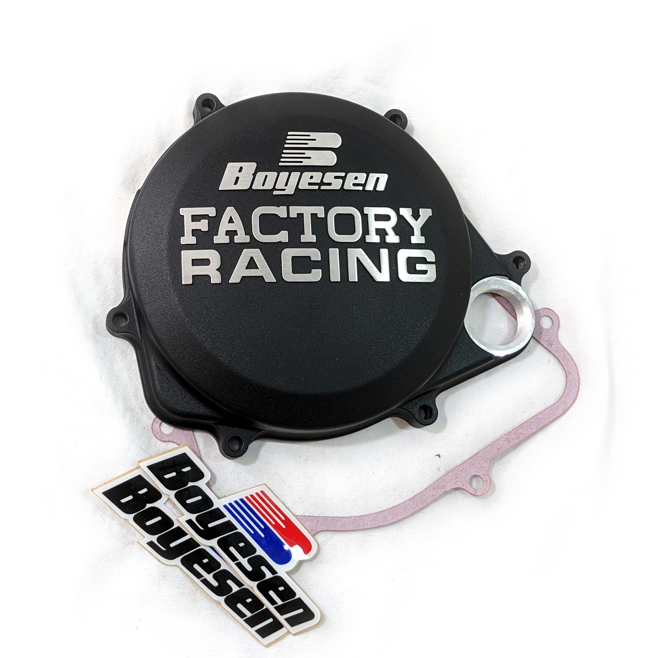 Black Factory Racing Clutch Cover - For 17-21 Honda CRF450R/RX - Click Image to Close