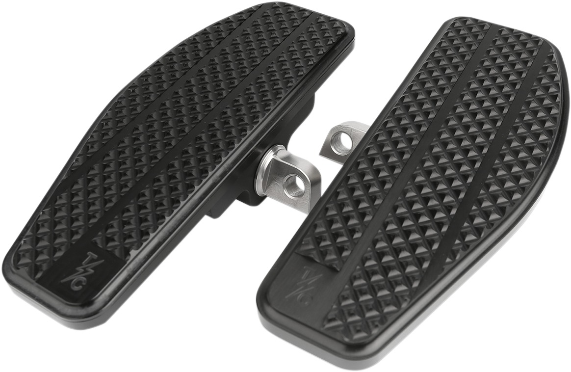 Mini Driver Floorboards - Black - For Harley w/ Male FootPeg Mounts - Click Image to Close