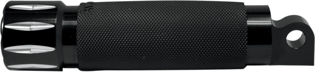 Avon Black Footpegs Custom Contour Rival Anodized - Click Image to Close