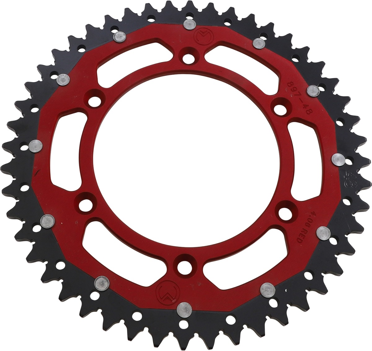 Moose Offroad Dual Rear Sprocket 48T Red 520 Chain For 2021 Gas Gas MC - 48 tooth dual rear sprocket For 2021 Gas Gas MC - Click Image to Close