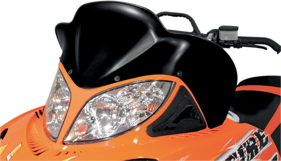Powermadd Cobra 17in Low Black Windshield For Arctic Cat M Series - Low 17in black windshield For Arctic Cat M Series - Click Image to Close