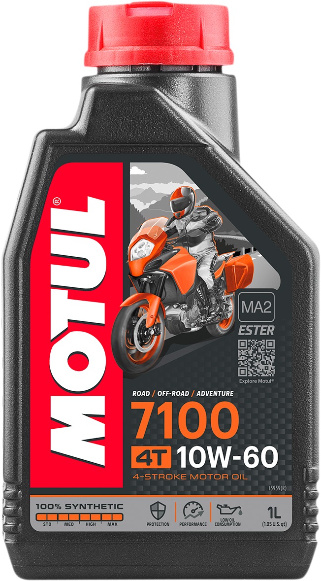 Motul 7100 4T 10W60 Synthetic Engine Oil 1L - Click Image to Close