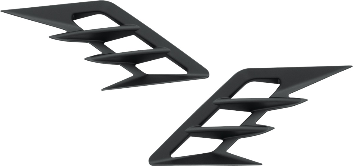 Show Chrome Front Fender Vent Accent Black â€“ 52-959BK - Click Image to Close
