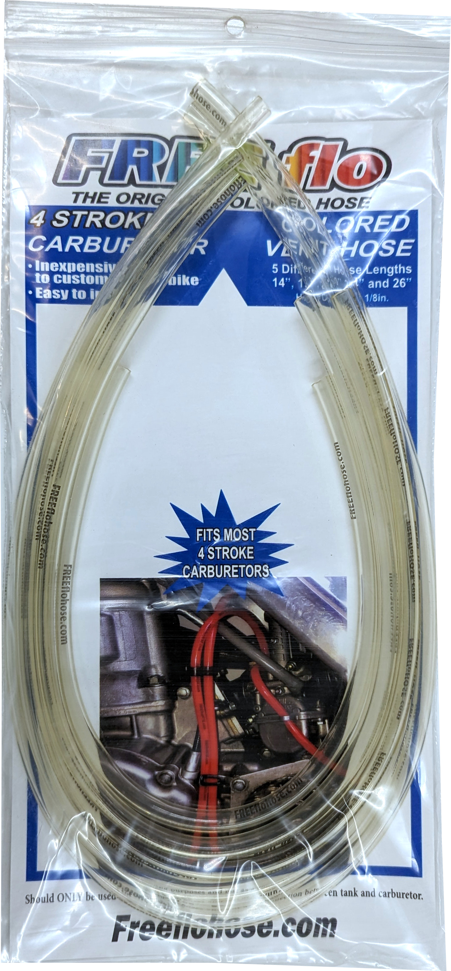 FreeFlo 4-Stroke Carb Vent Hose Kit - Clear - Click Image to Close