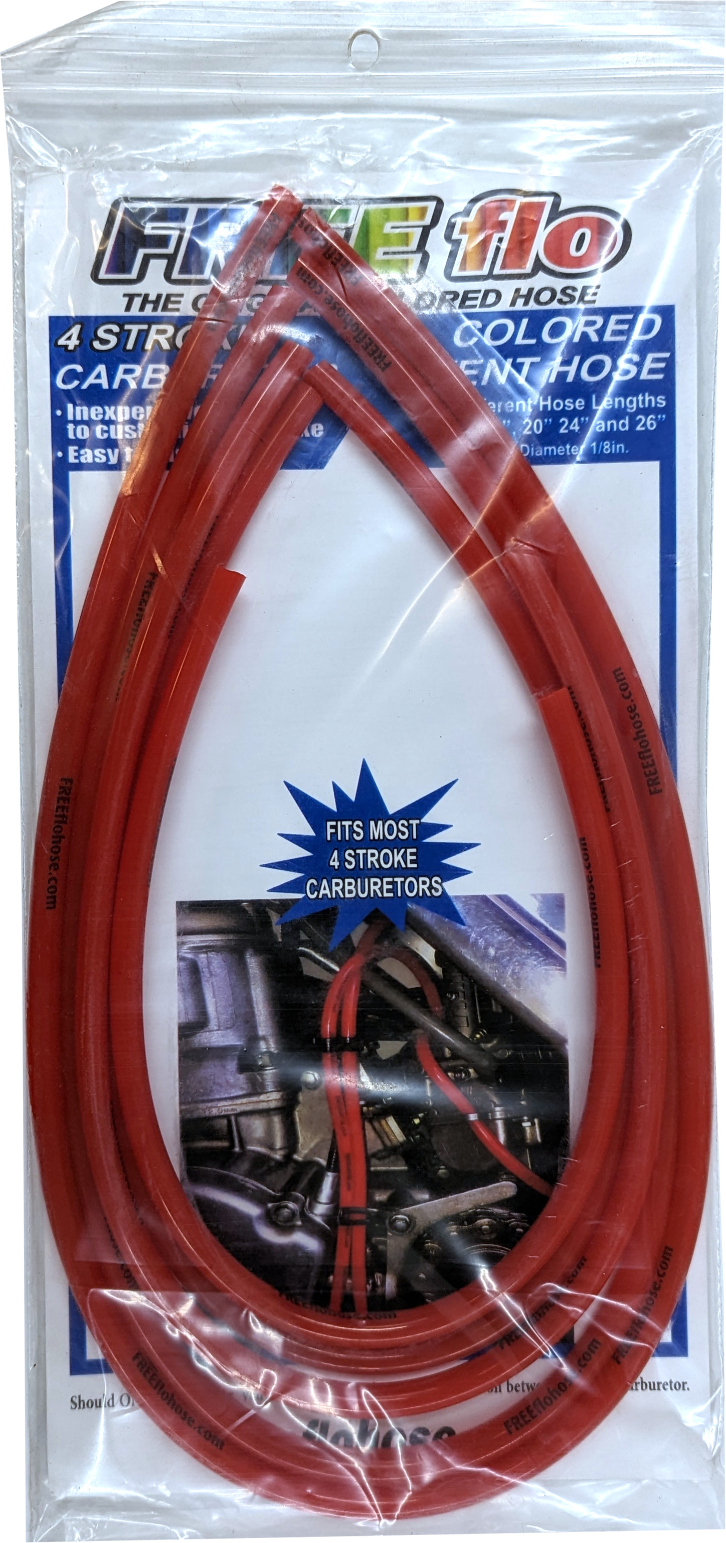 FreeFlo 4-Stroke Carb Vent Hose Kit - Red - Click Image to Close