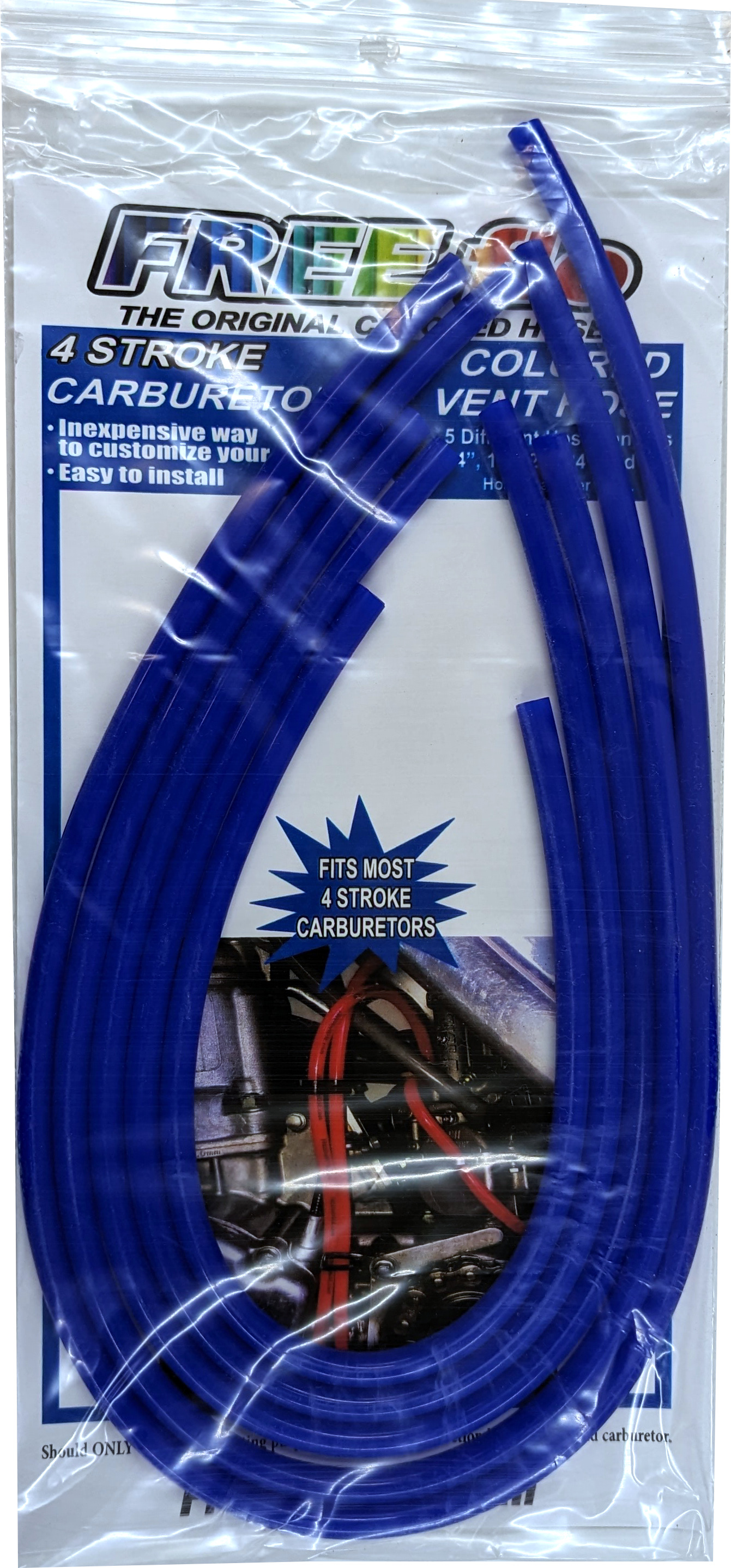 FreeFlo 4-Stroke Carb Vent Hose Kit - Blue - Click Image to Close