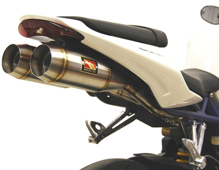 Dual Slip On Exhaust - for 06-12 Triumph Daytona 675 - Click Image to Close