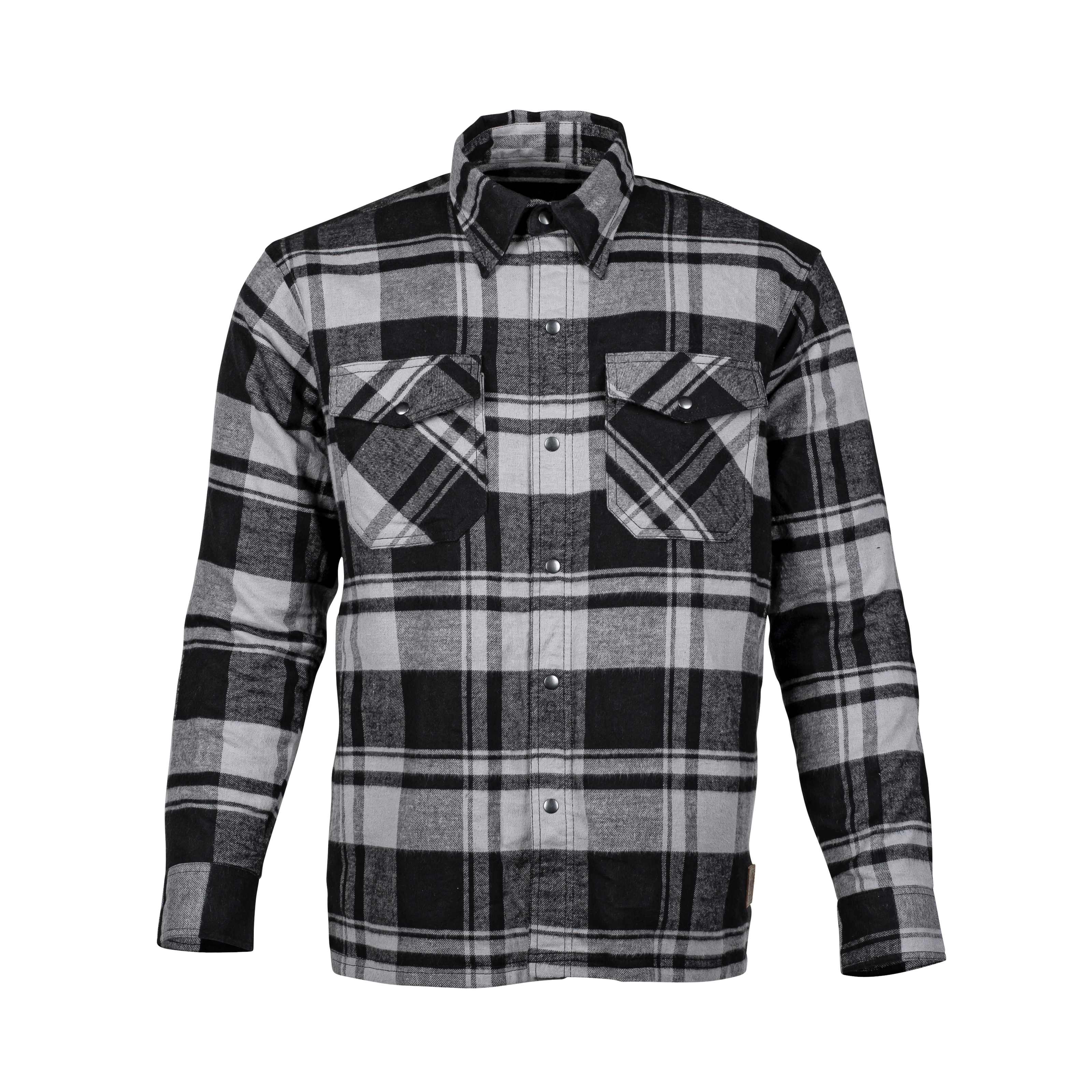 "The Bender" Men's Premium Armored Riding Flannel Storm Grey X-Small - Click Image to Close