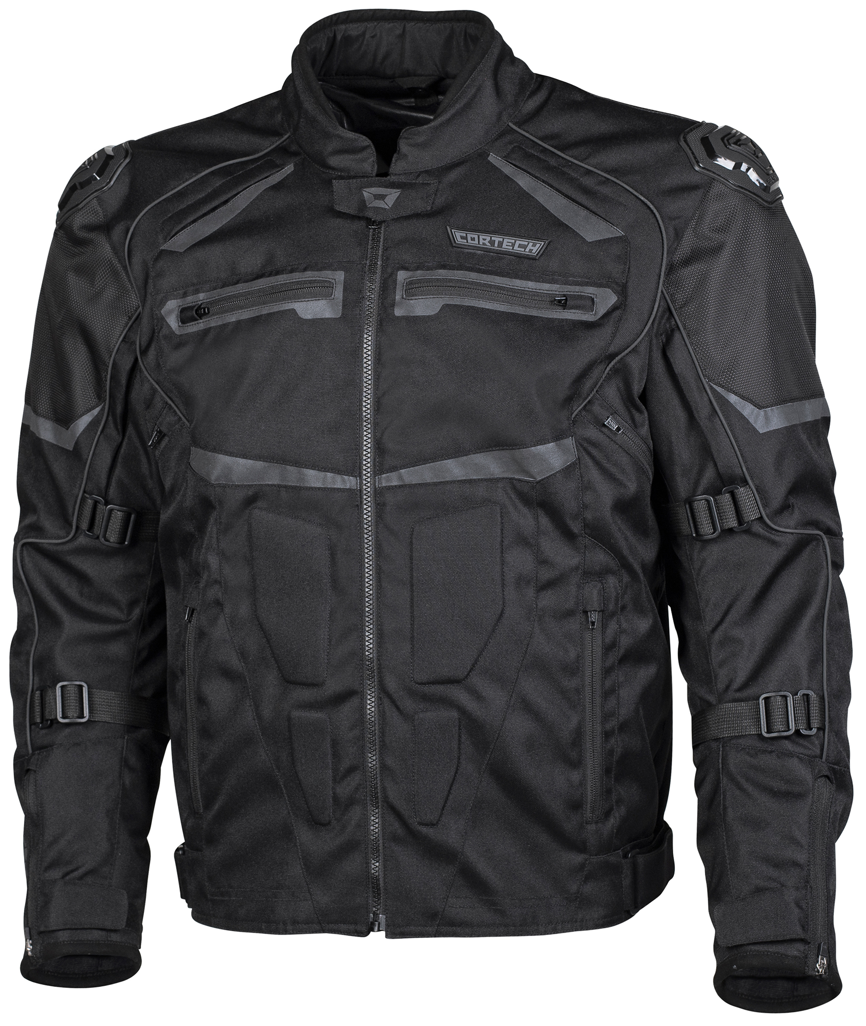 Hyper-Tec Armored Motorcycle Riding Jacket Black Large - Click Image to Close