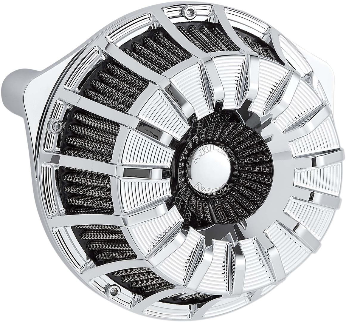Arlen Ness 15-Spoke Inverted Series Air Cleaner Kit Chrome - Click Image to Close