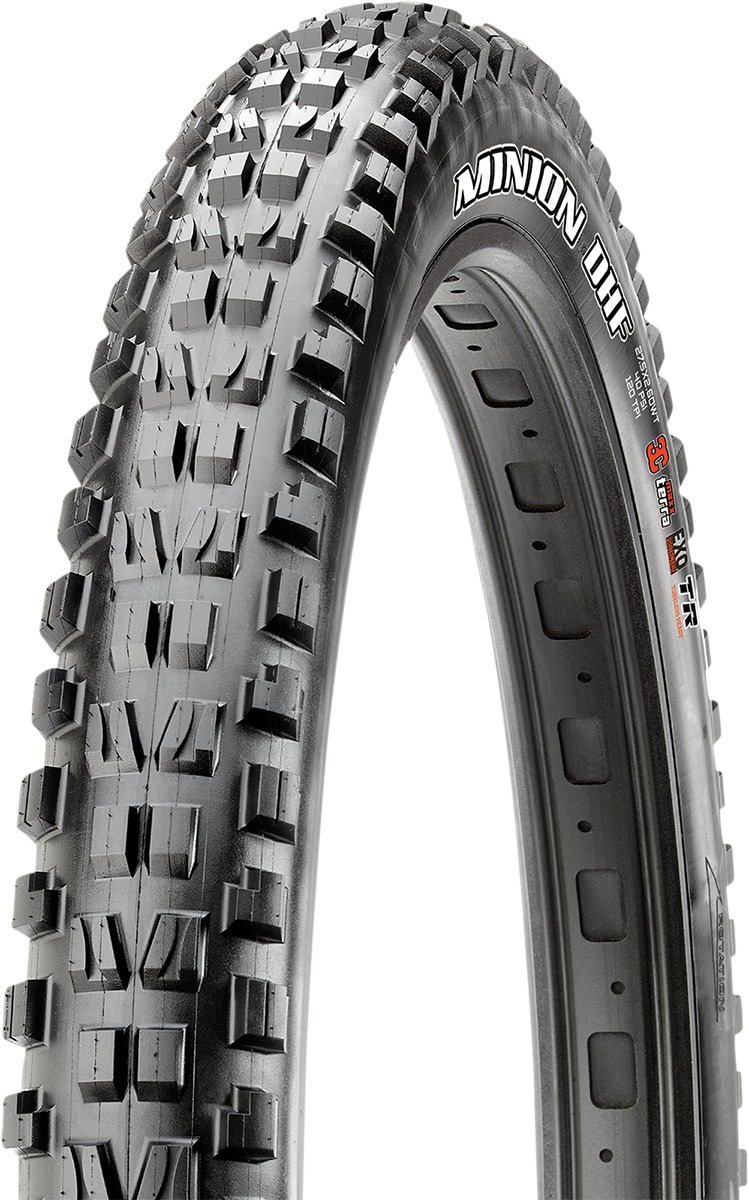 Maxxis Minion DHF EXO+ 3C MaxxTerra Tubeless 29 x 2.30 Front Tire Black - 29 x 2.30 MTB tubeless front tire, EXO+ protection - Click Image to Close