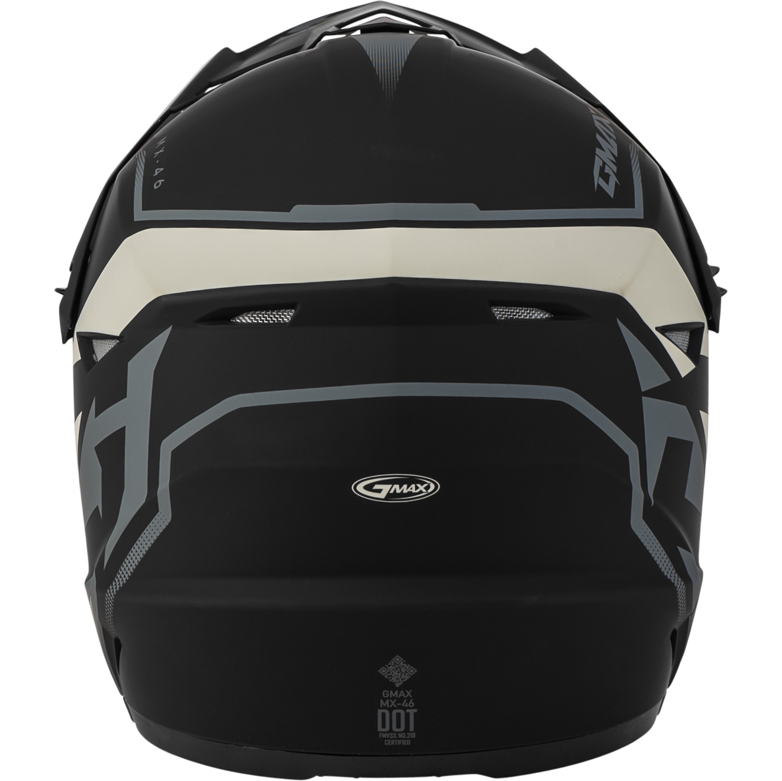 MX-46 Compound Helmet MATTE BLACK/GREY/WHITE 2X-Large - Click Image to Close