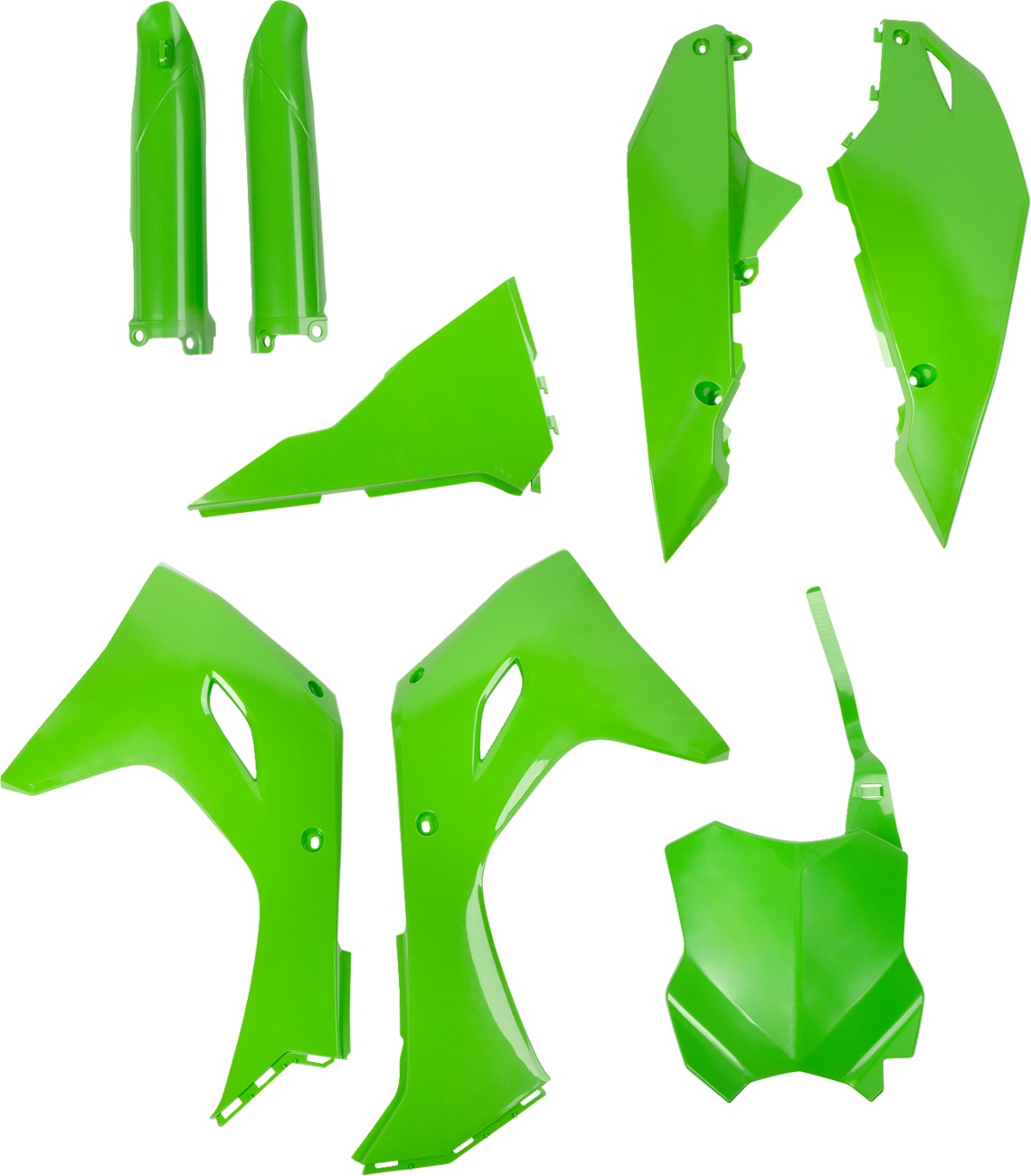 Acerbis Full Plastic Kit Green For 24-25 Kawasaki KX450 - Click Image to Close