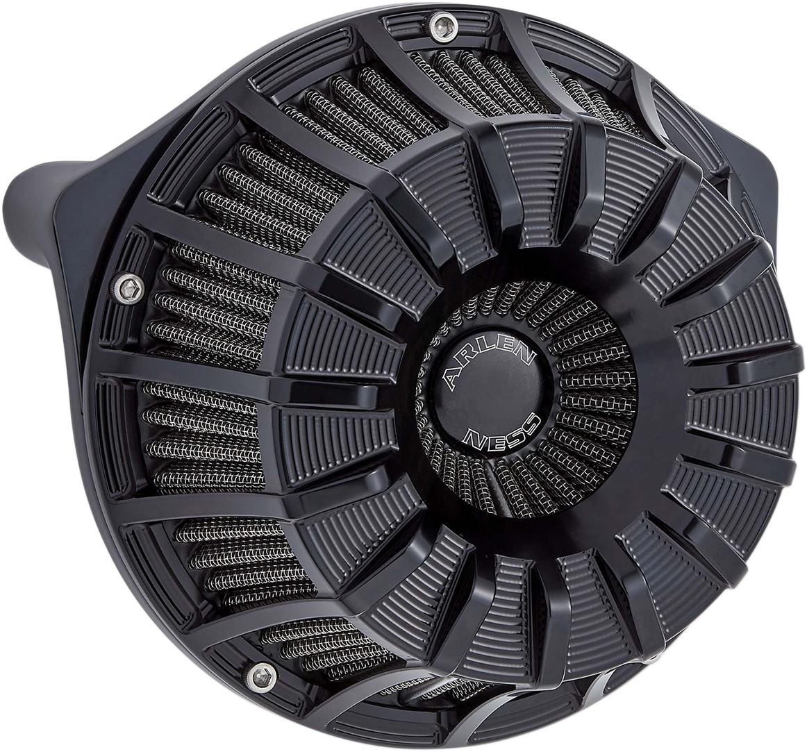 15-Spoke Inverted Series Air Cleaner Kits - 15 Spoke Inverted Sucker Blk - Click Image to Close