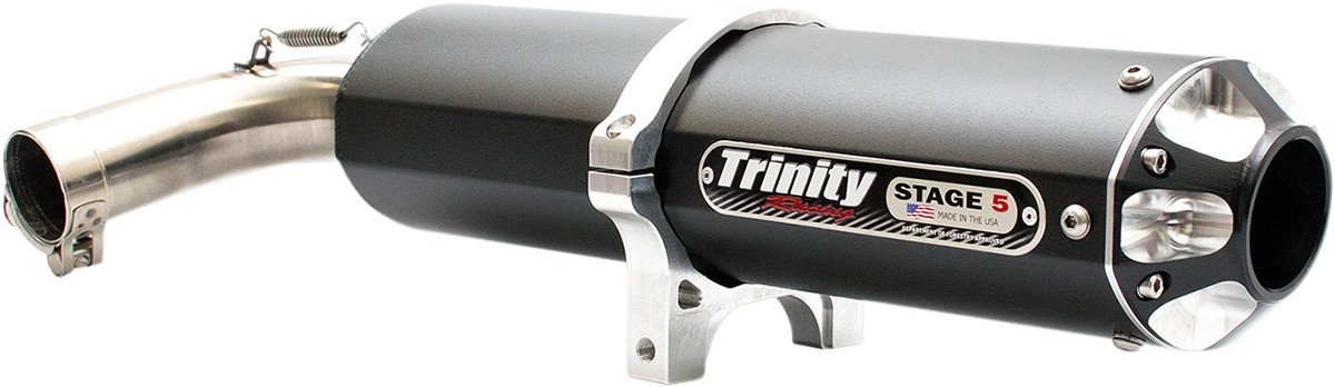 Stage 5 Slip On Exhaust - Black Muffler - For YXZ1000R - Click Image to Close