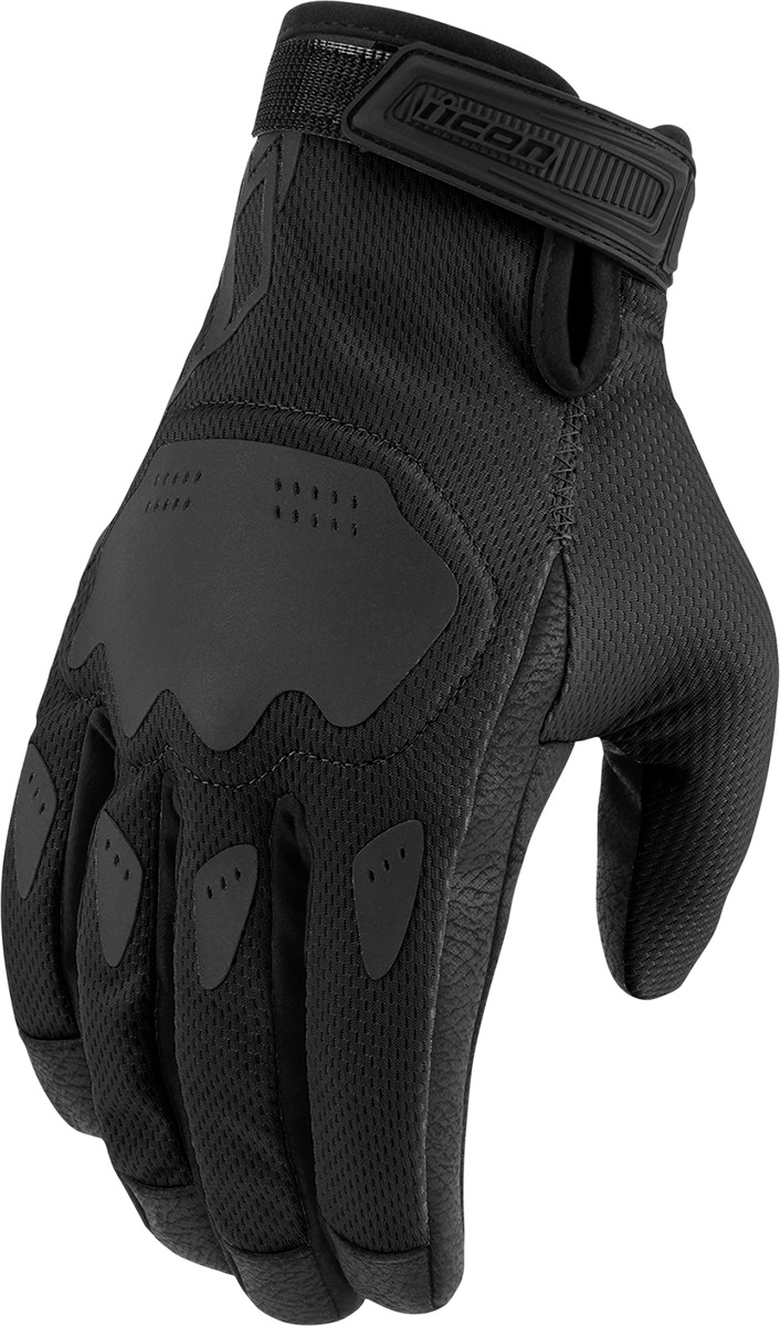 ICON Hooligan CE Gloves Black 2XL Men's - Men's sport riding gloves, Black, Size 2XL - Click Image to Close