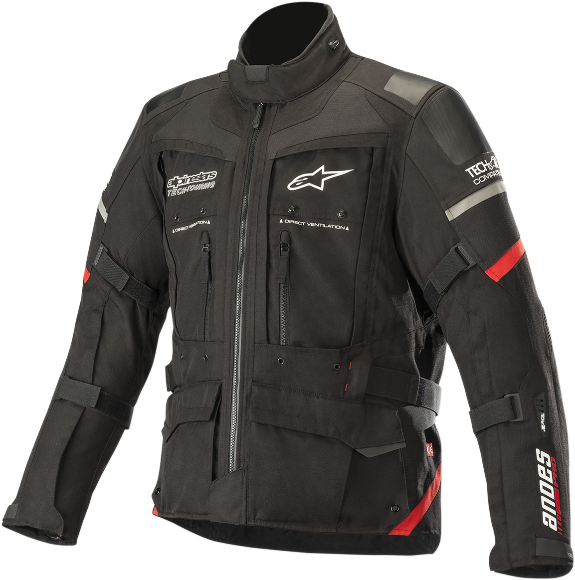 Andes Pro Drystar Street Riding Jacket Black/Gray/Red US 2X-Large - Click Image to Close