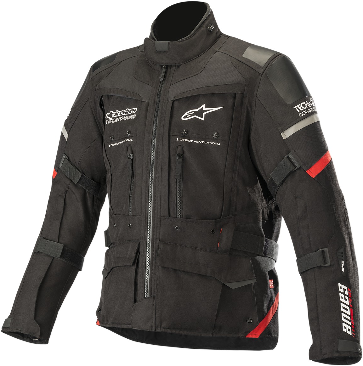 Andes Pro Drystar Street Riding Jacket Black/Gray/Red US Medium - Click Image to Close