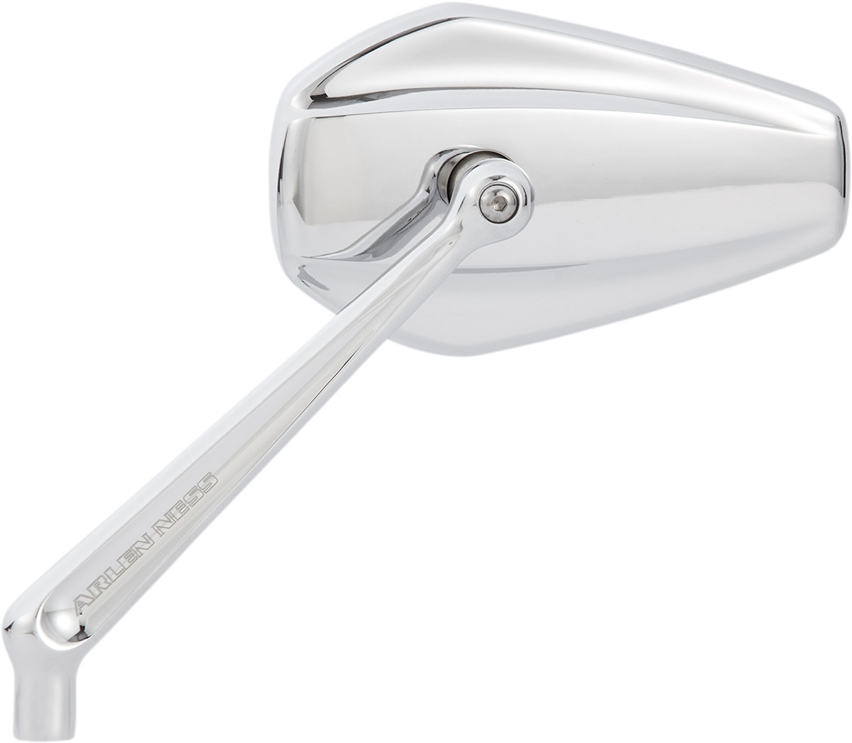 Right Chrome Billet Mini Stocker Mirror - Click Image to Close