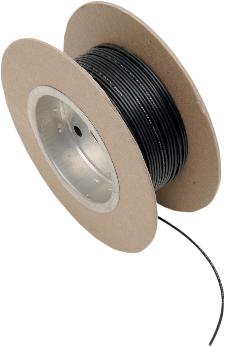 Black 18 Gauge Color Match Primary Wire - 100' Spool - Click Image to Close