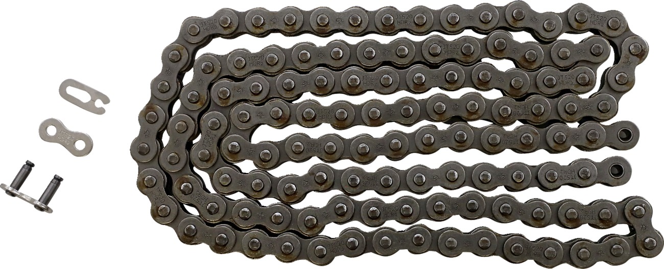 JT Chains 520HDR 118-Link Raw Drive Chain - Competition 520 chain, clip master link - Click Image to Close