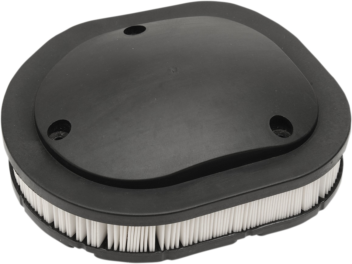 Drag Specialties Air Filter Black/White For Indian Chieftain, Roadmaster - Air filter for Indian Chieftain, Roadmaster, more - Click Image to Close