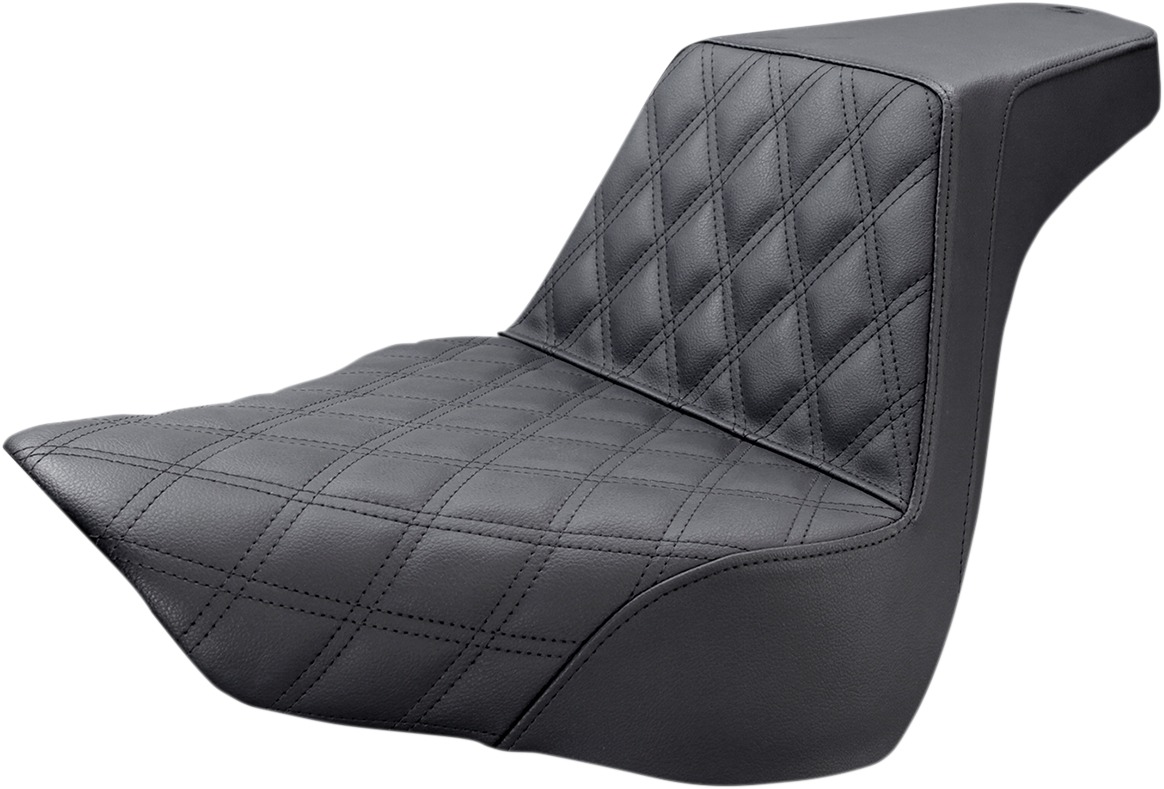 Step-Up Front Lattice Stitch 2-Up Seat Gel - For 18-21 Harley FLFB - Click Image to Close