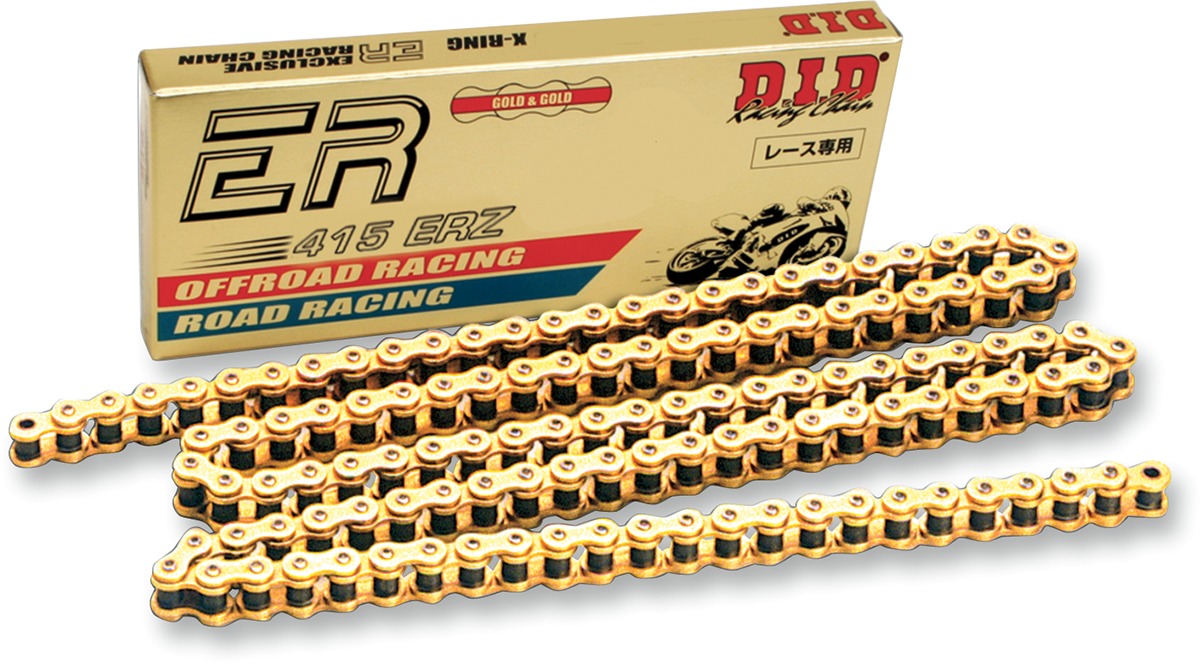 D.I.D 415ERZ Racing Chain 120 Link Gold Non-Sealed - Click Image to Close