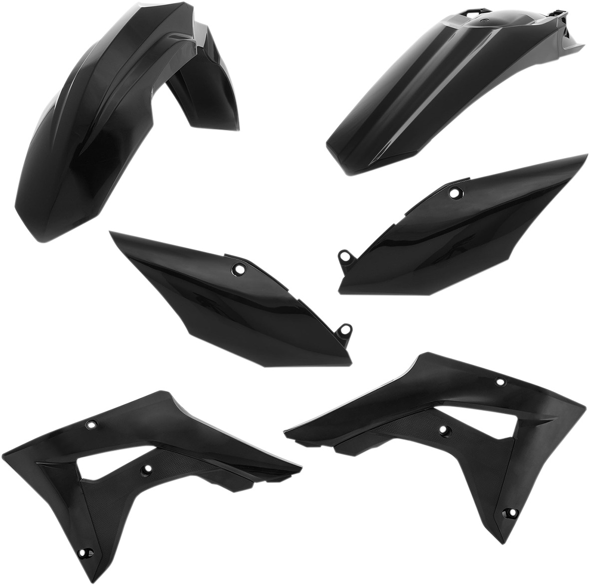 Black Plastic Kit - For 17-20 Honda CRF450RX & 18-21 CRF250RX - Click Image to Close