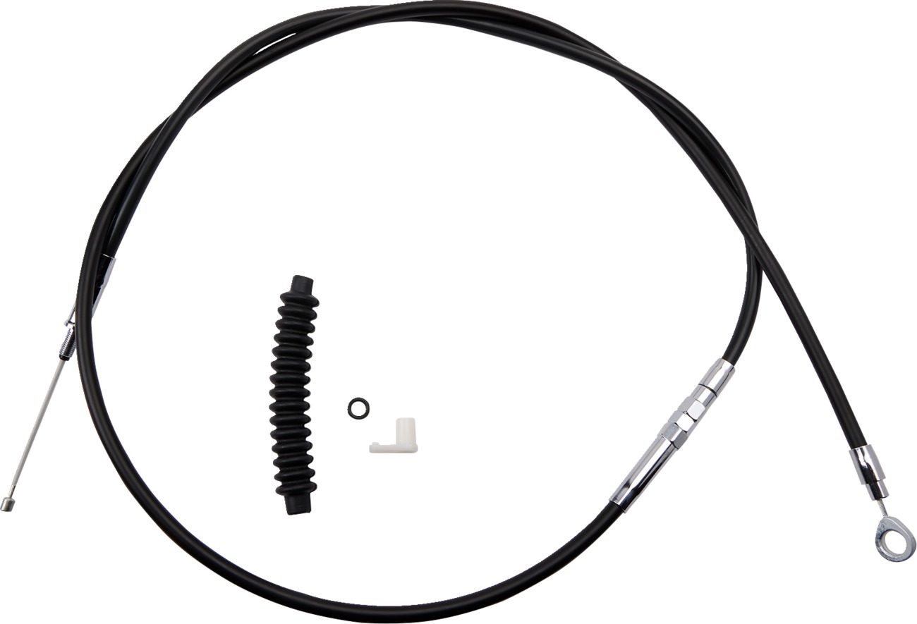 Drag Specialties High-Efficiency Black Clutch Cable +8in For Harley-Davidson - Click Image to Close