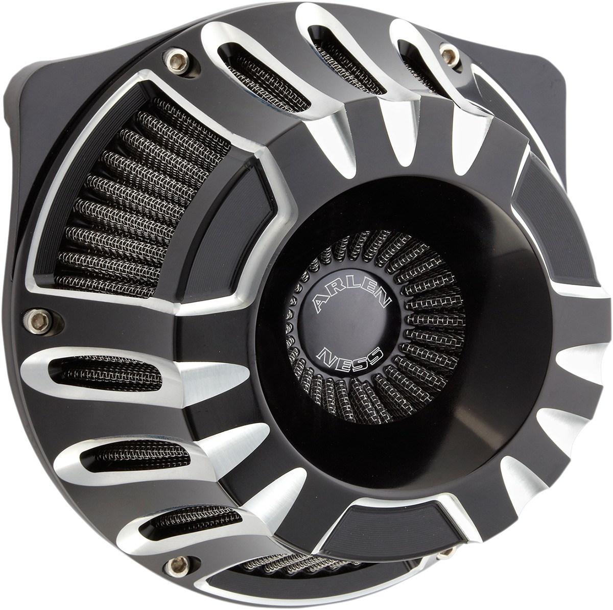 Arlen Ness Inverted Air Cleaner Kit - Deep Cut Contrast Cut - Click Image to Close
