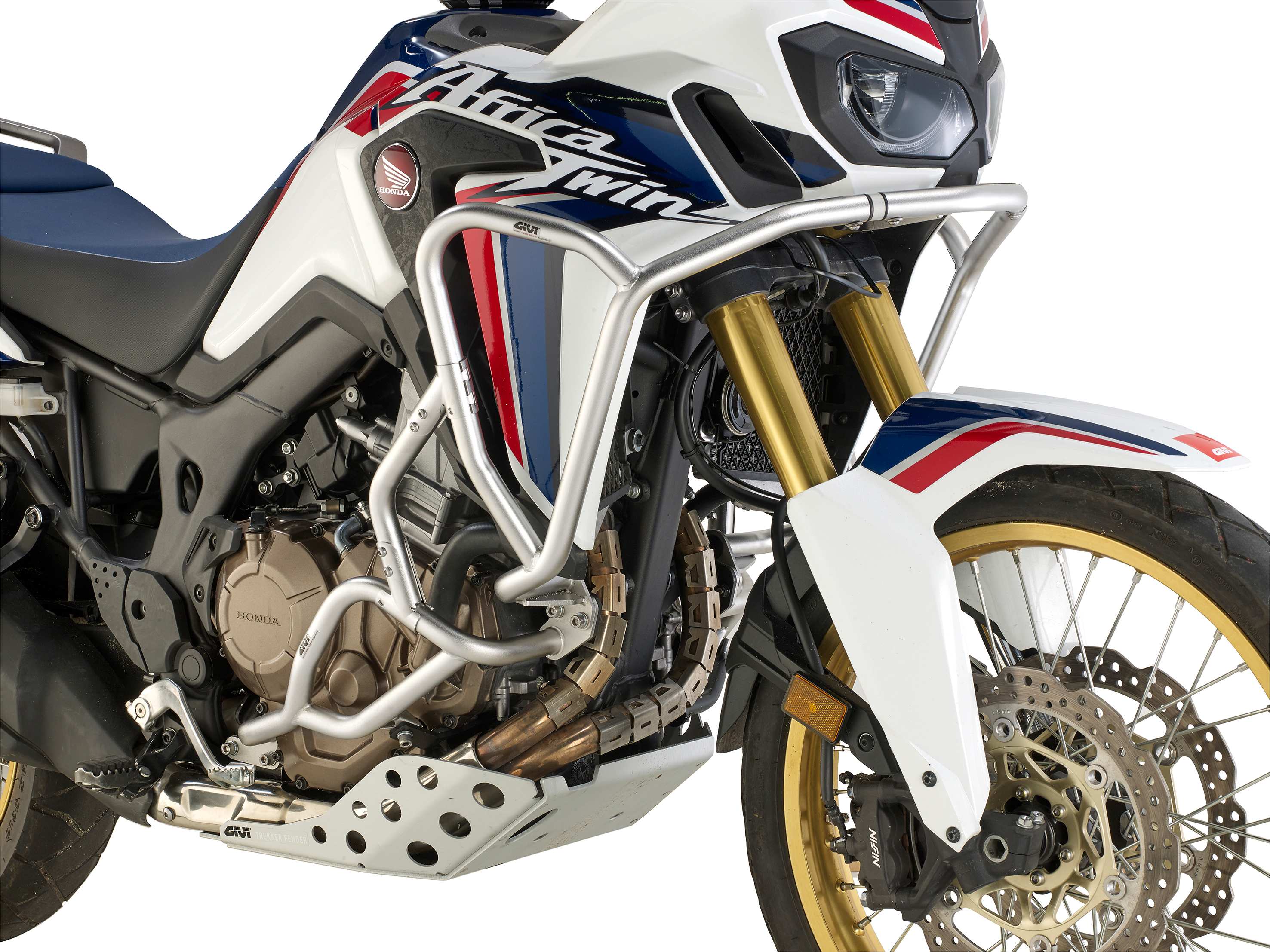 Stainless Steel Upper Engine Guard - For 16-19 Honda Africa Twin /DCT - Click Image to Close