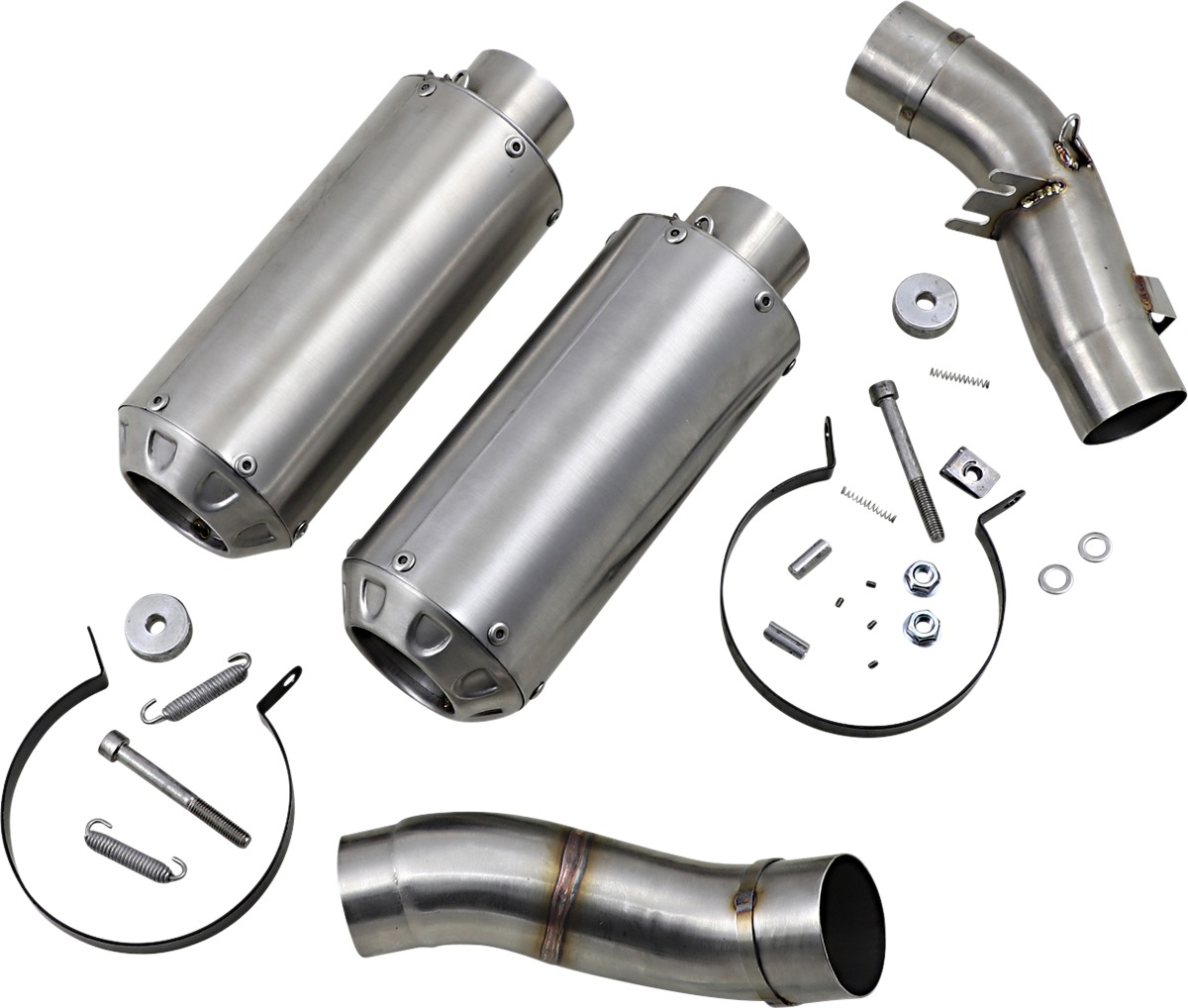 Dual Stainless Steel MGP Growler Slip On Exhaust - For 12-18 Ninja 1000 & Z1000 - Click Image to Close
