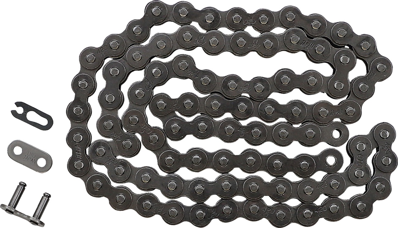 D.I.D 420D Standard Non-Sealed Chain 90 Link Natural - Click Image to Close
