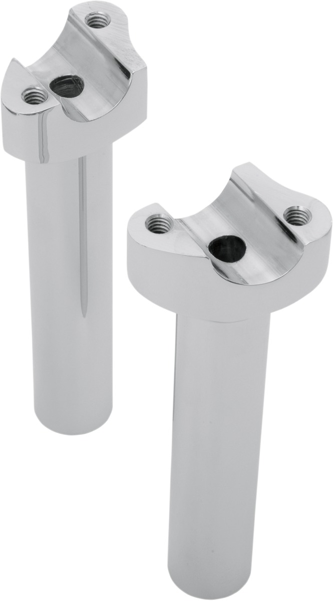 Drag Specialties Forged Aluminum Handlebar Risers Chrome 6.5in 1in Clamp - Chrome handlebar risers, 6.5in rise, 1in clamp - Click Image to Close