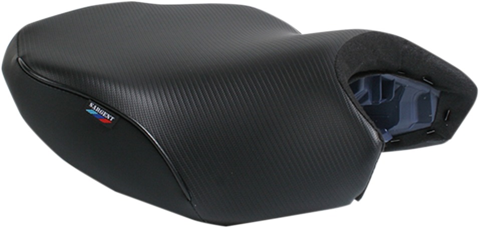 World Sport Performance Plain CarbonFX Vinyl Solo Seat - Black - R1200GS - Click Image to Close