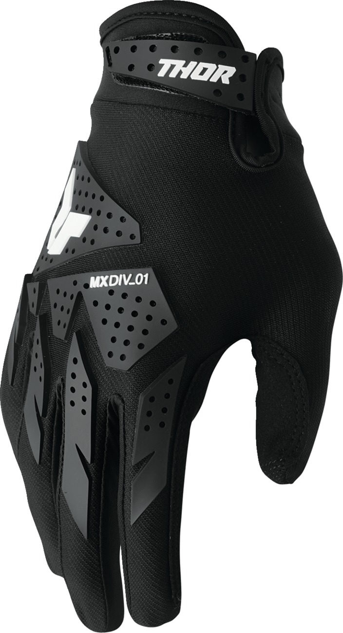 Thor LAUNCHMODE XP Gloves Black Men's Medium - Men's black gloves in size medium - Click Image to Close