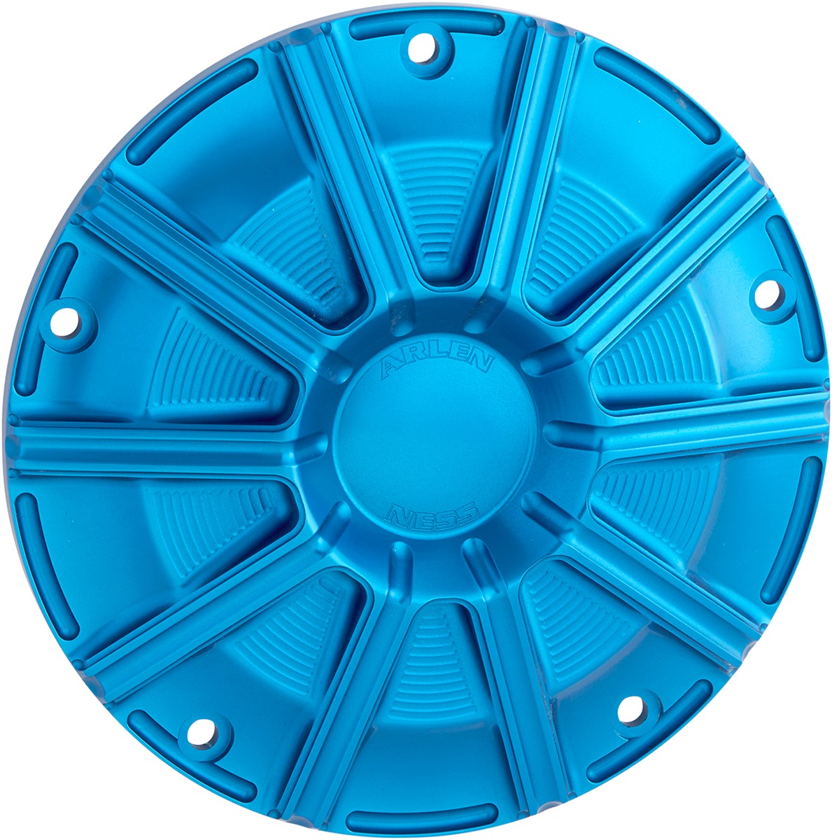Arlen Ness 10-Gauge Derby Cover Blue - Click Image to Close
