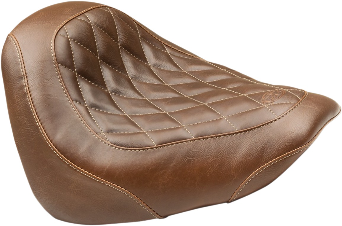Tripper Diamond Synthetic Leather Brown Solo Seat - For 18-19 HD FXFB - Click Image to Close