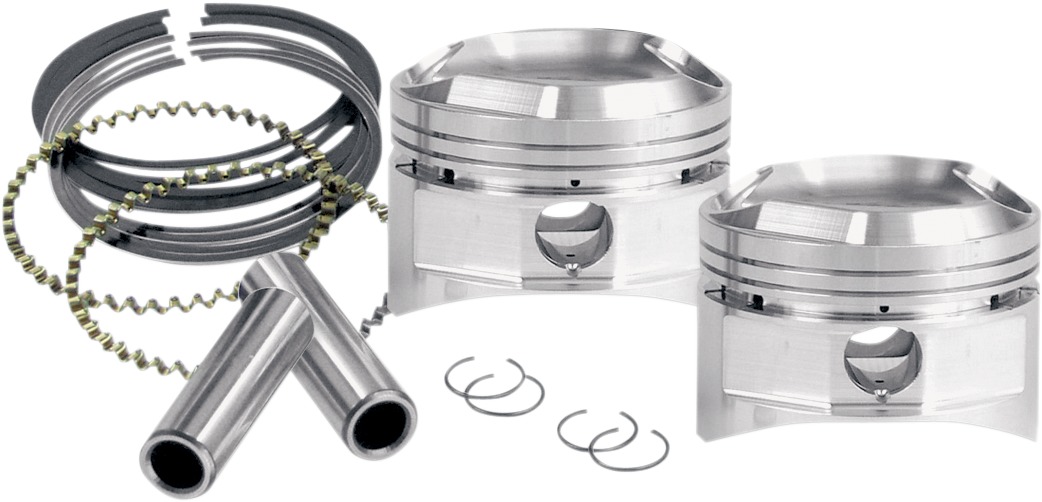 S&S Forged Piston Set +.010 for 96" Engines - Click Image to Close