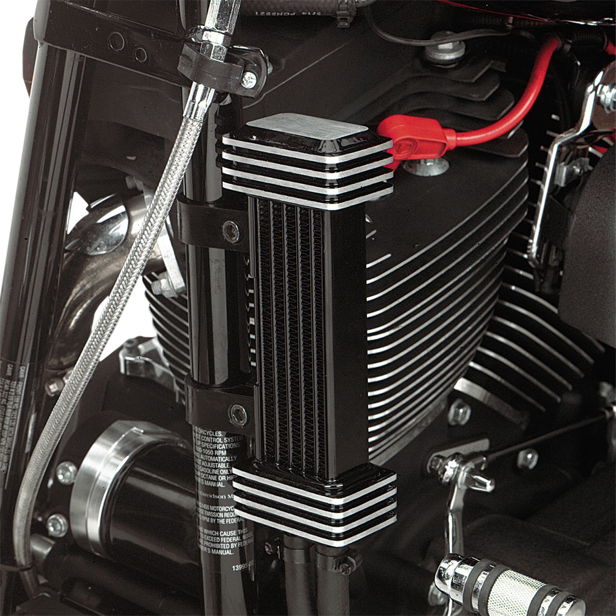 Deluxe Vertical Frame Mount Oil Cooler - Click Image to Close