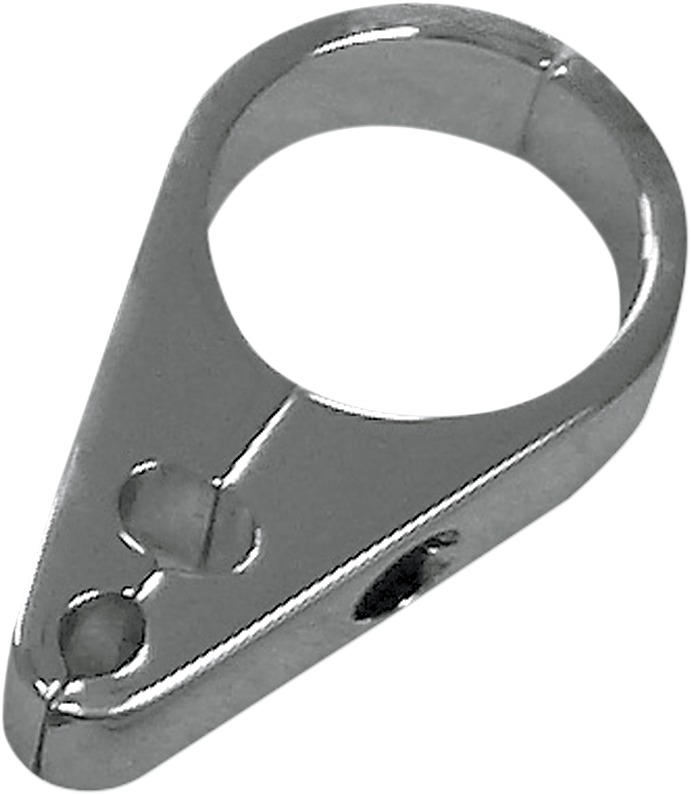 Drag Specialties Dual Cable Clamp Chrome 1 in Diameter - Chrome billet aluminum dual cable clamp, 1 in - Click Image to Close