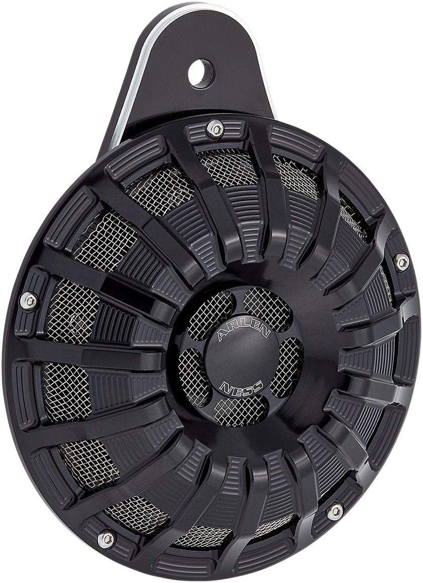 Arlen Ness 15-Spoke Horn Cover Black - Click Image to Close