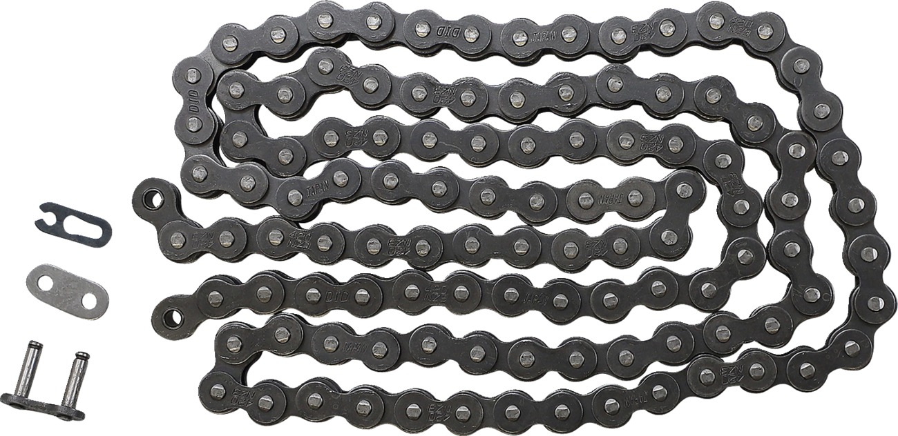 DID 420NZ3 110-Link Non-Sealed Racing Chain Natural - Premium 420 chain, 110 links, for bikes up to 150cc - Click Image to Close