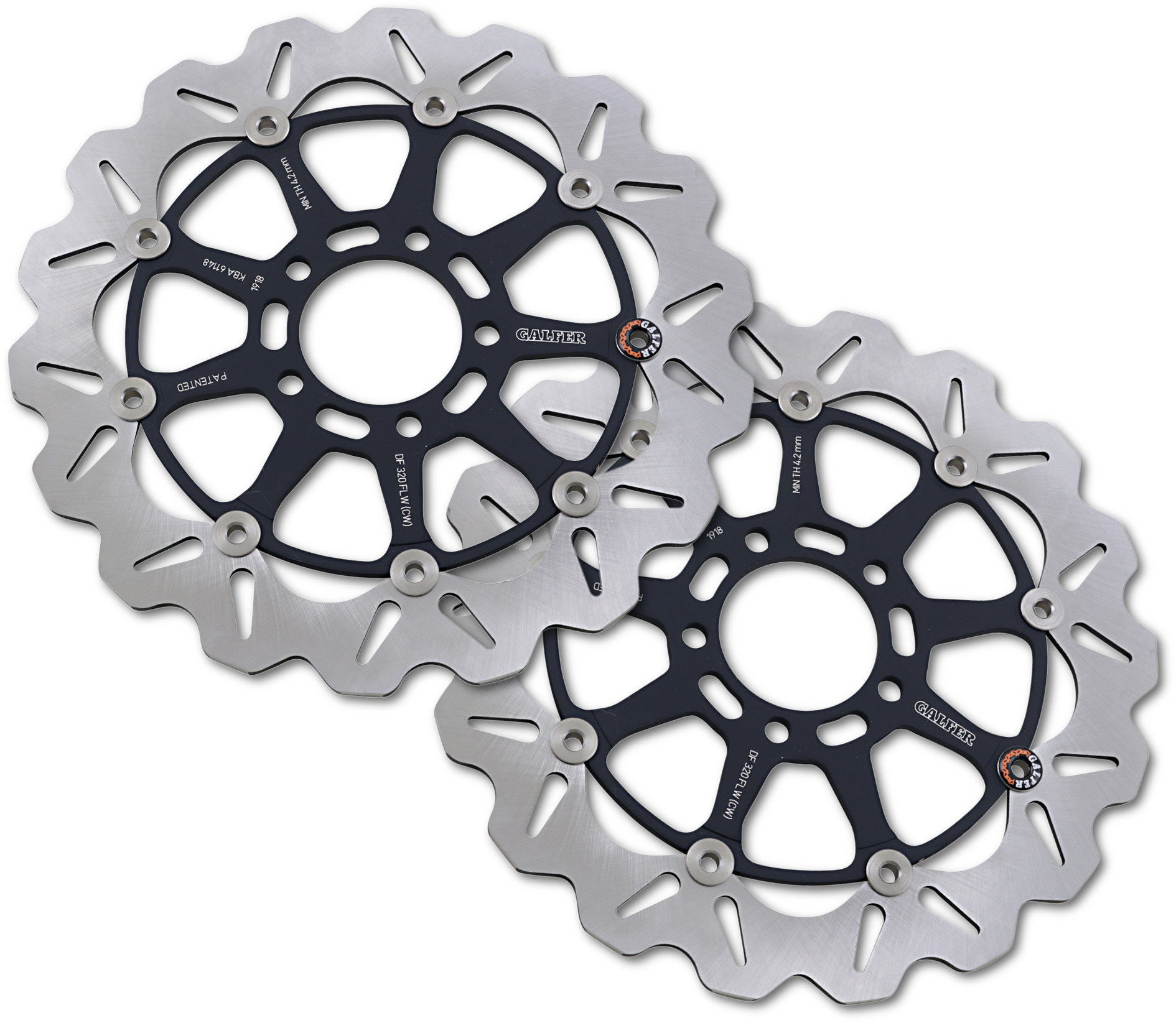 Front Wave Brake Rotors - For 97-03 GSXR600/750 & TL1000, 01-02 GSXR1000, 99-06 Busa - Click Image to Close