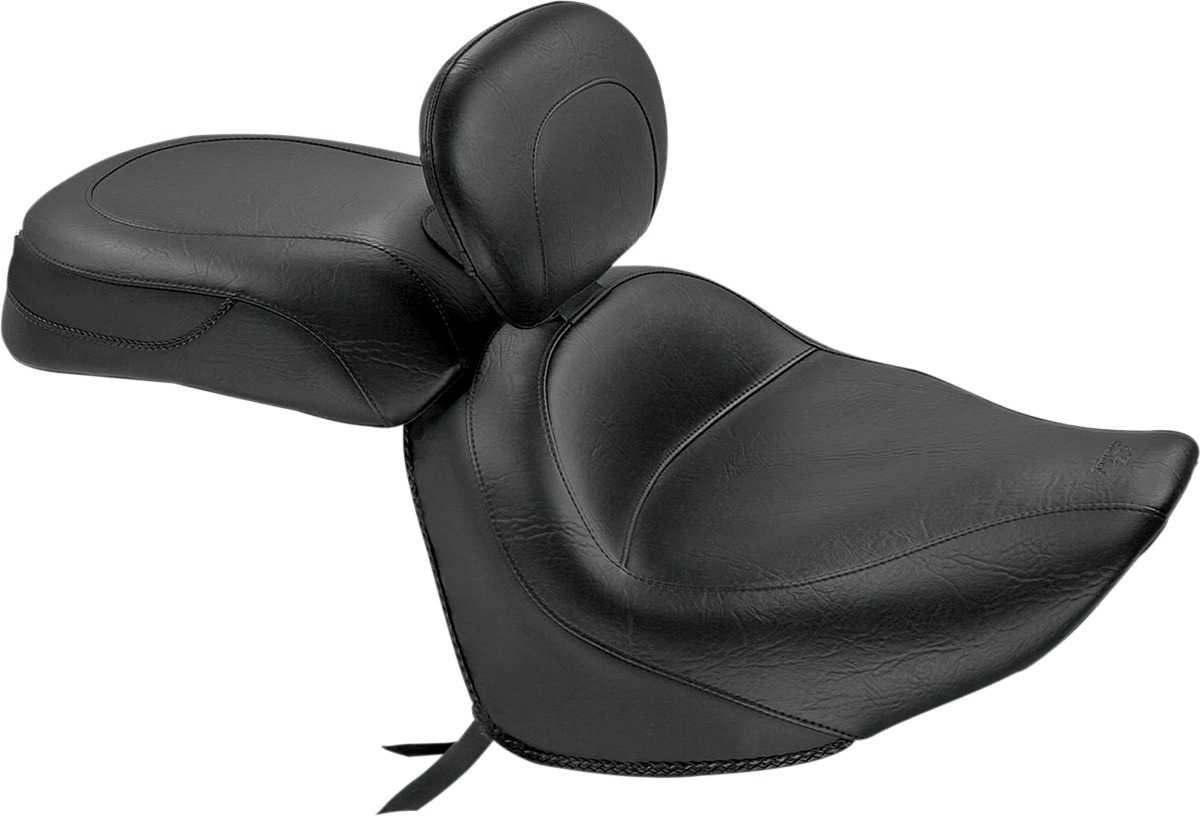 Mustang Wide Tour 2Pc Seat Black Fits Yamaha Raider 2008-2014 - Click Image to Close