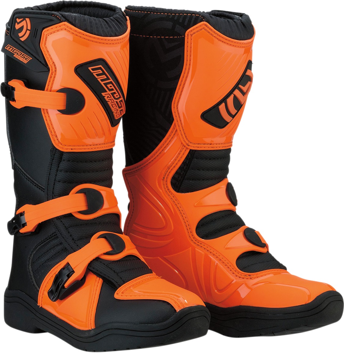 M1.3 Boots - Black & Orange Youth Size 4 - Click Image to Close